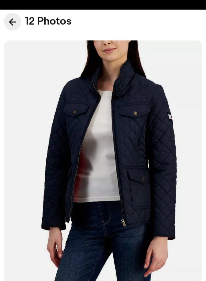 Tommy Hilfiger Ladies Quilted Zip Up Jacket 