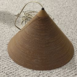 Mid Century Pendant Light Fixture Corrugated Cardboard by Gregory Van Pelt MCM