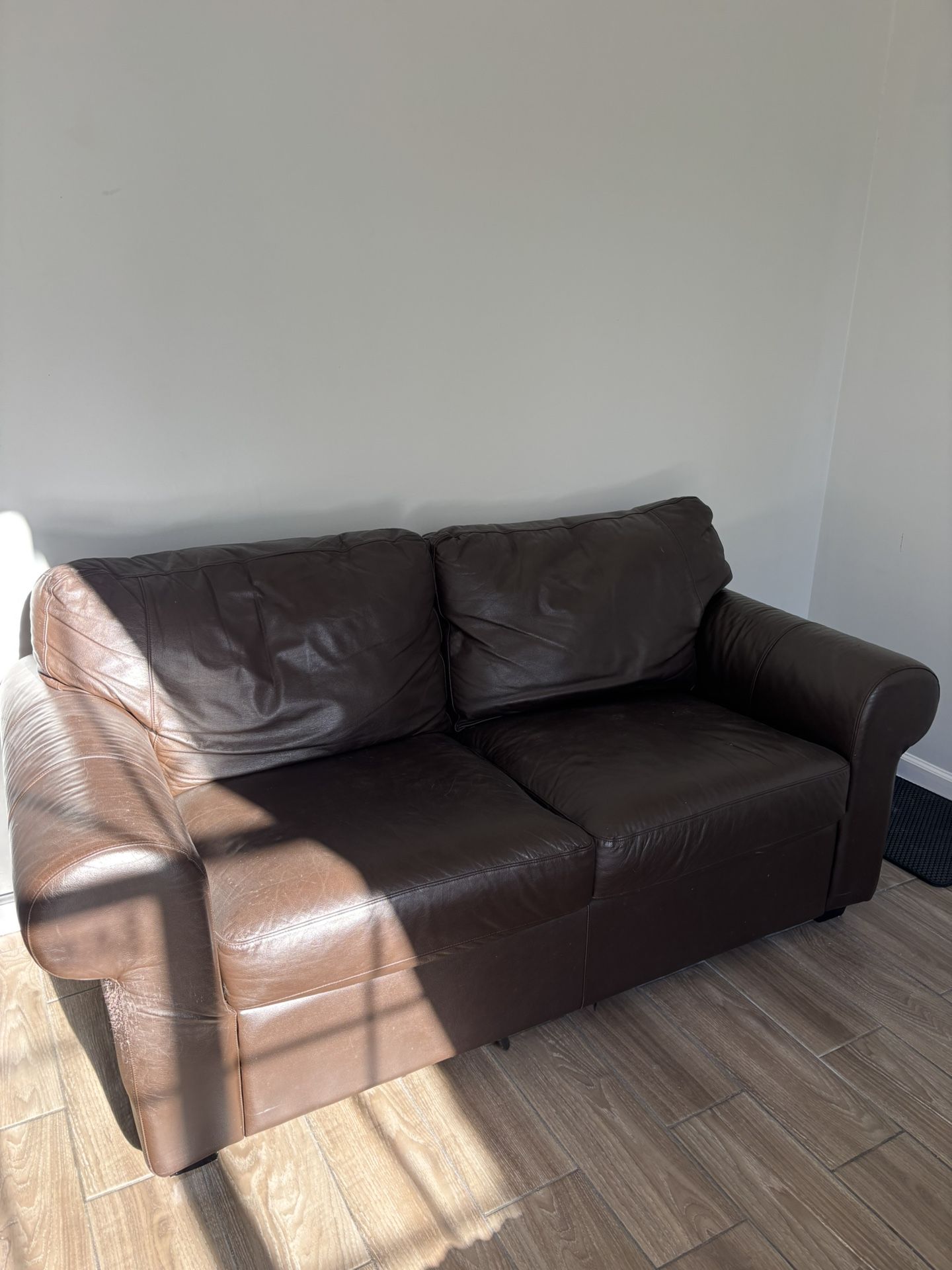 Leather Sofa Brown 