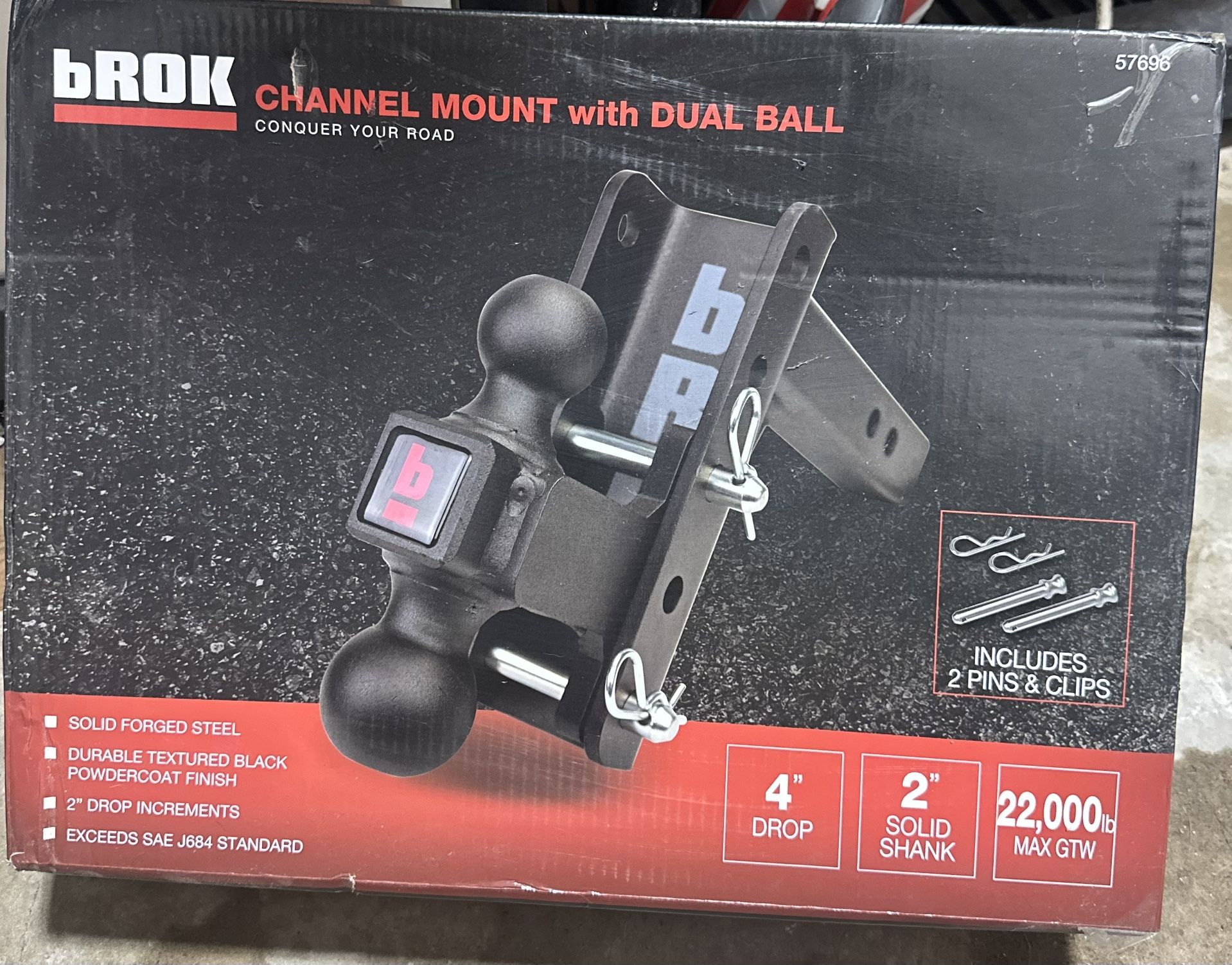 bRok Channel Mount W/ Dual Ball