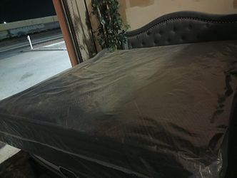 New King Black Orthopedic Mattress And Box Spring 