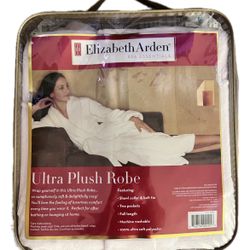 NEW Ultra Plush Bath Robe Size L/XL Elizabeth Arden