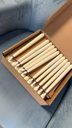 48 PCS Ivory Tapered Candles