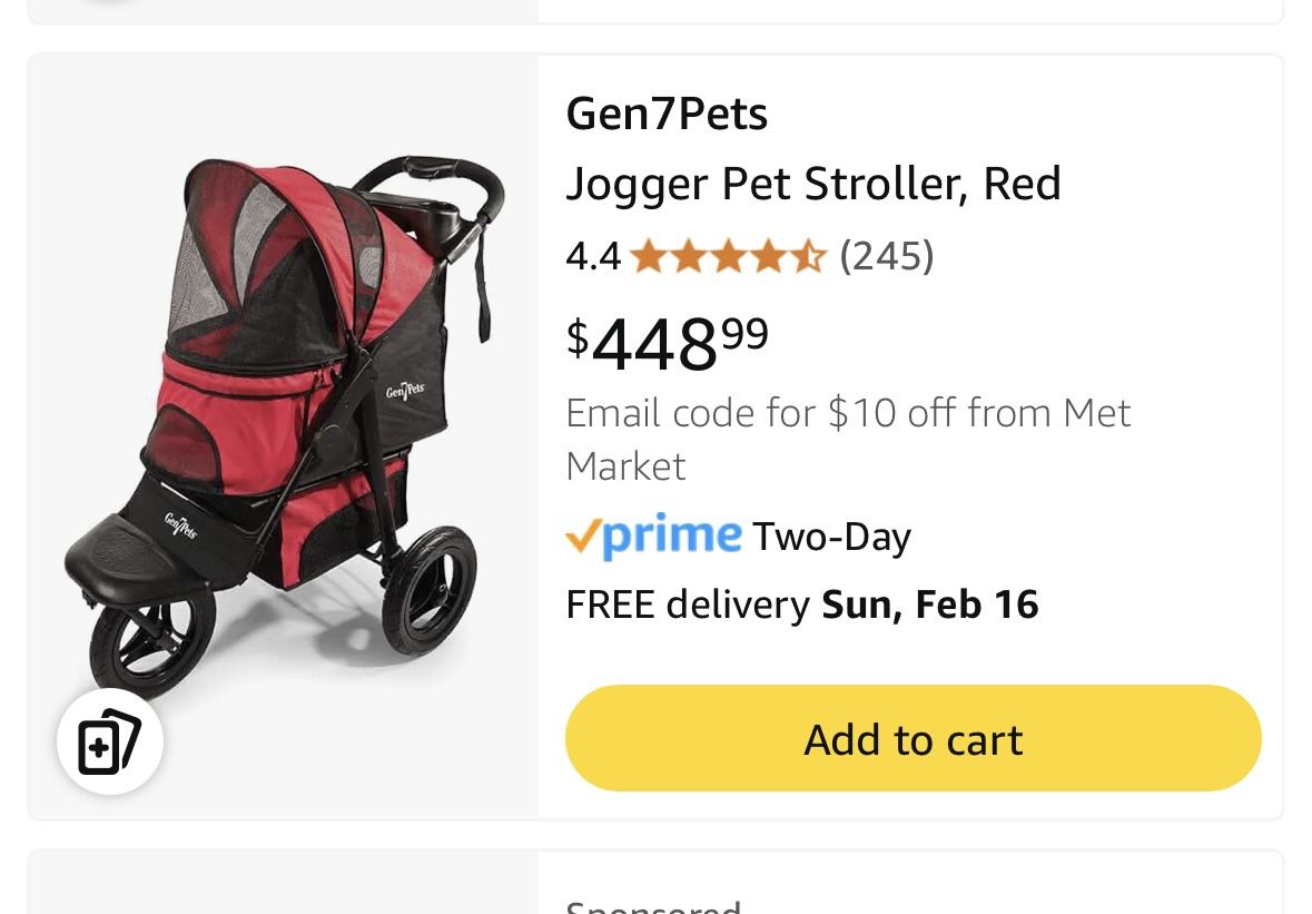 Gen7pets Jogger Gen7 Pet Jogger Stroller Poussette Pour Chat Gen7