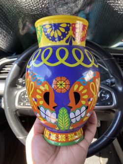 Dia De Muertos Stoneware Vase 🏺 Day Of The Dead Target