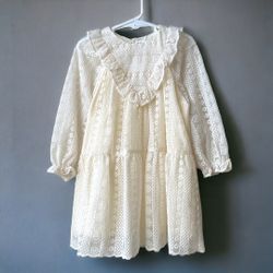 Zara Embroidered Tulle Dress 4T,  Ivory