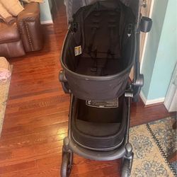2-in-1 Baby Stroller with Bassinet Mode - Folding Infant Newborn Pram Stroller with Reversible Seat