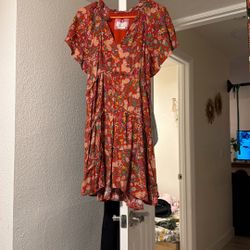 Red Floral Dress