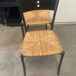 Steel wicker chairs