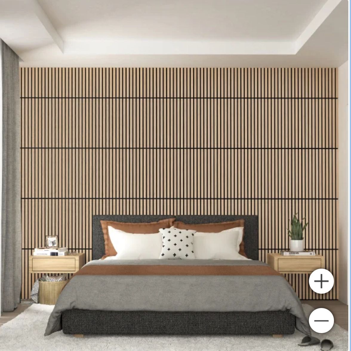 Artika Sonolok Sound-Absorbing Slatted Panel Kit Oak & Black