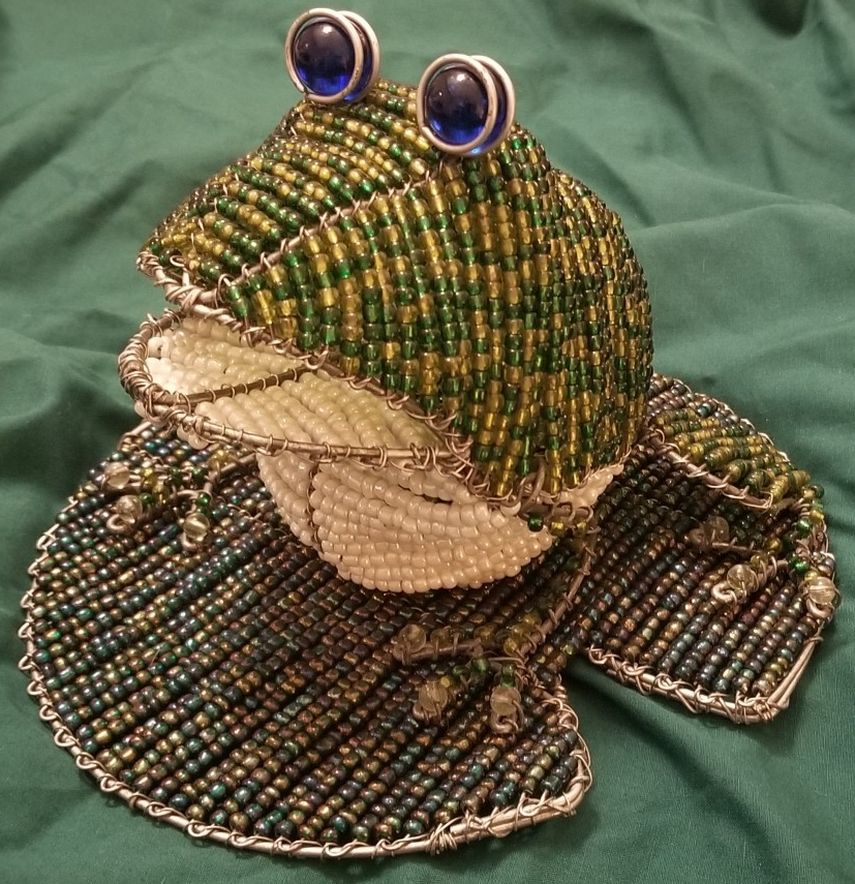 Cute Decorative Beaded Frog for the Frog Collector