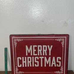 Christmas Tin Sign Decoration 18x23