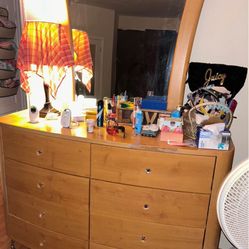 Beautiful heavy dresser With mirror