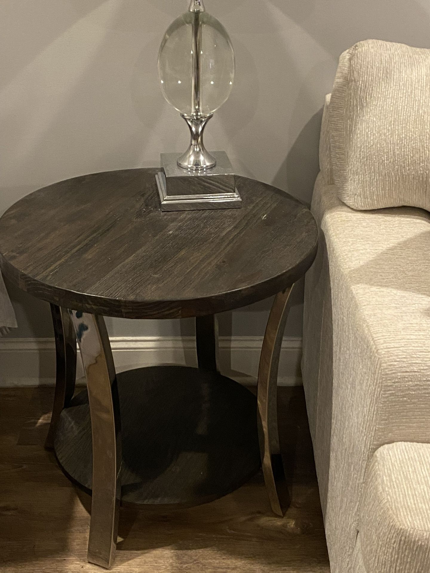 Round Sofa end table & Coffee Table