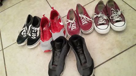 Jordan 4Ykids 4.5Y van 5.0 converse 5 Van's 5 all oF them is