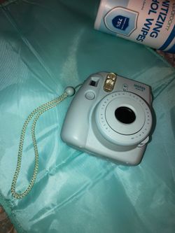 Instax Mini 8 Polaroid camera Baby Blue / With case
