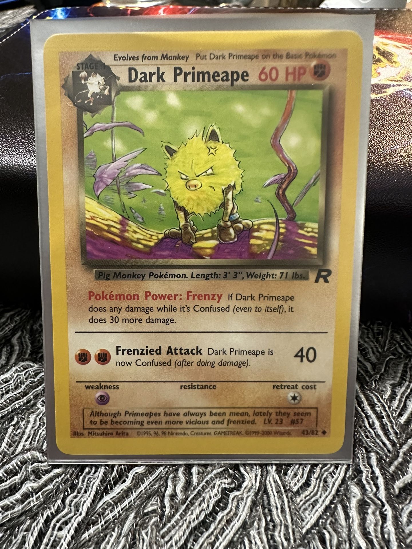 Pokemon Dark Primeape Team Rocket 43/82 Mint Condition
