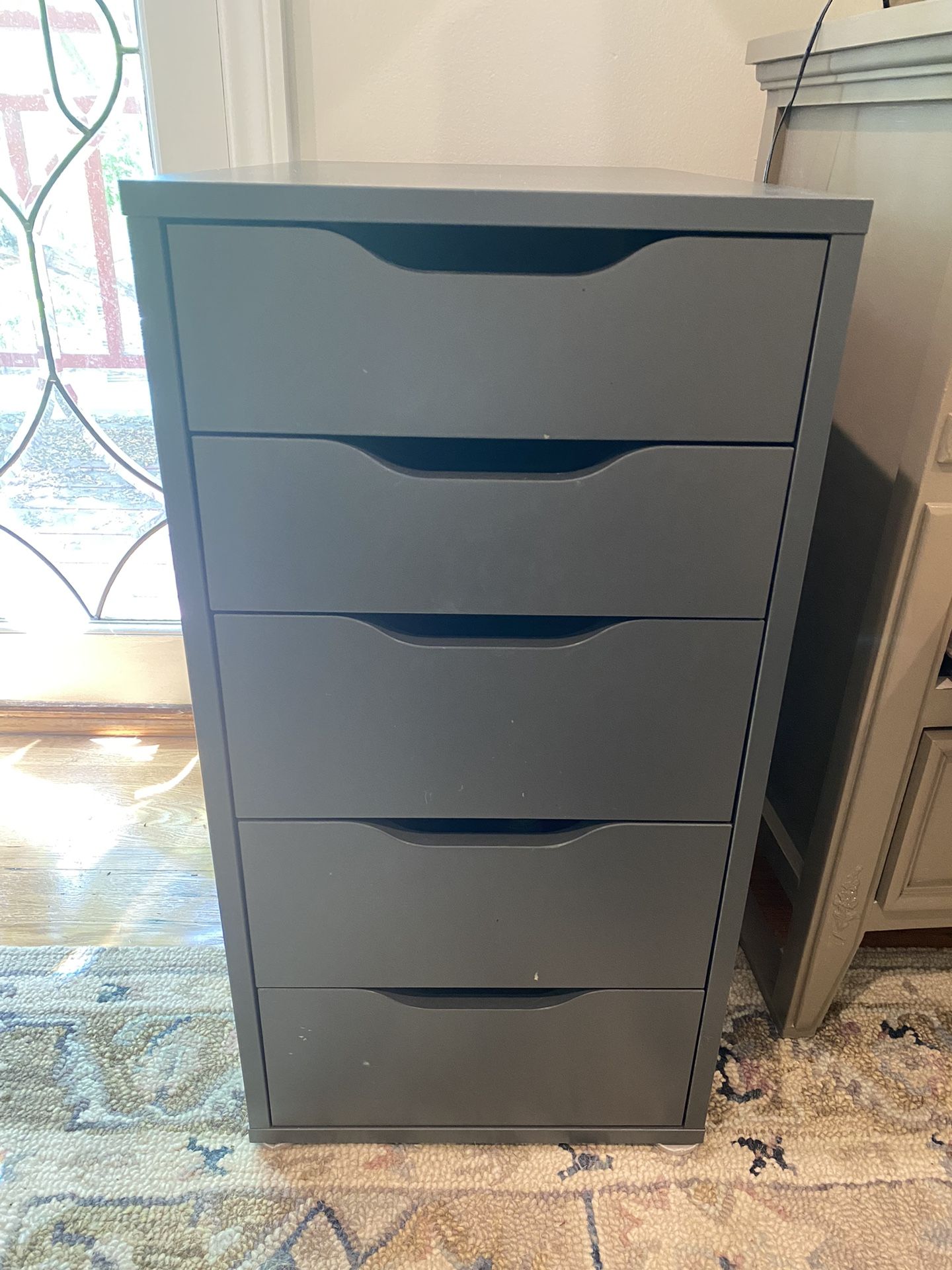 IKEA Grey Alex Five Drawer Unit