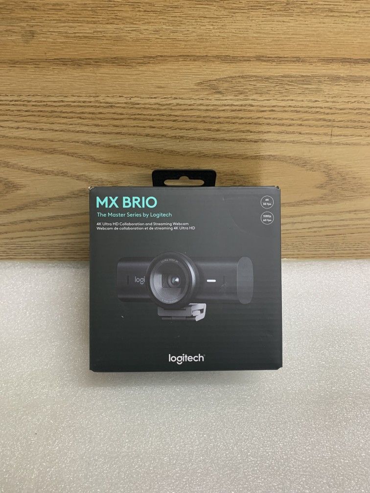 Logitech- MX Brio Ultra HD 4K Video Conference, Gaming and Streaming Webcam - Black