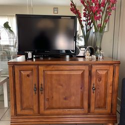 Wood TV Console Table