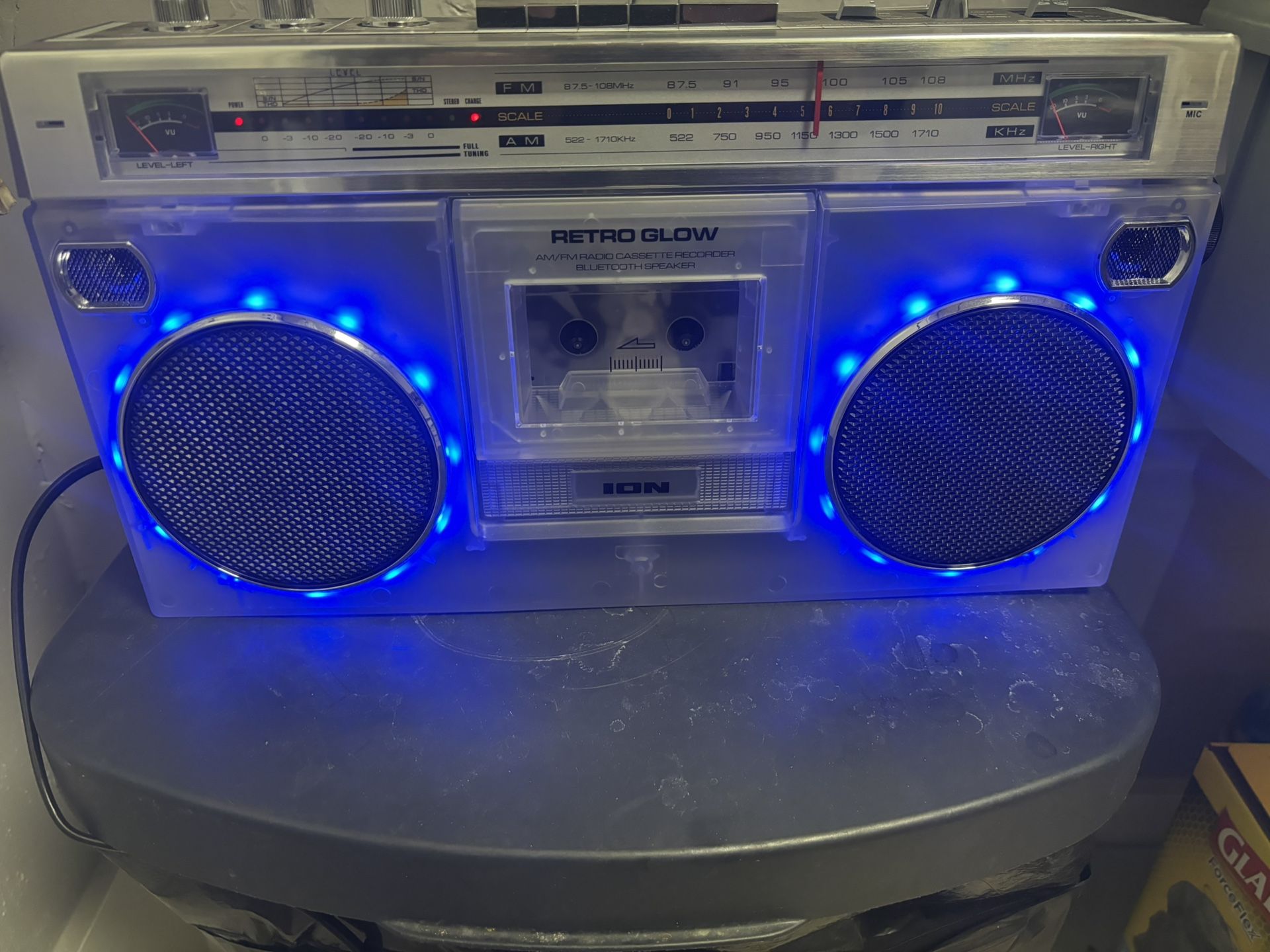 Ion Audio Retro Glow Boombox Cassette & Radio