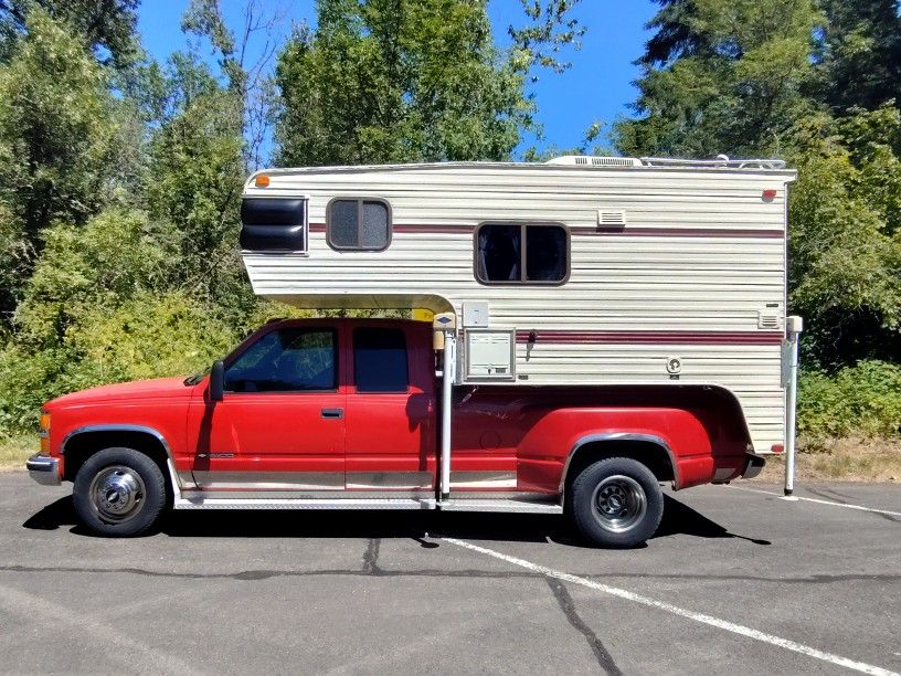 1996/1988 Chevrolet 3500 pickup And Camper Turn-Key PACKAGE