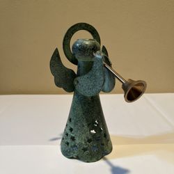 Hand Crafted Angel with Horn /Candle Holder From Archana Crafts