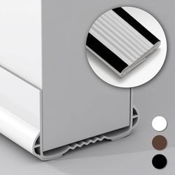 new 39" Free Cutting Length Under Door Draft Blocker Door Draft Stopper Insulator Door Sweep Weather Stripping Noise Stopper Strong Adhesive(White)  【