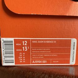 Nike Zoom Evidence III....size 12
