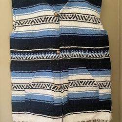 Mexican blanket biker vest shop