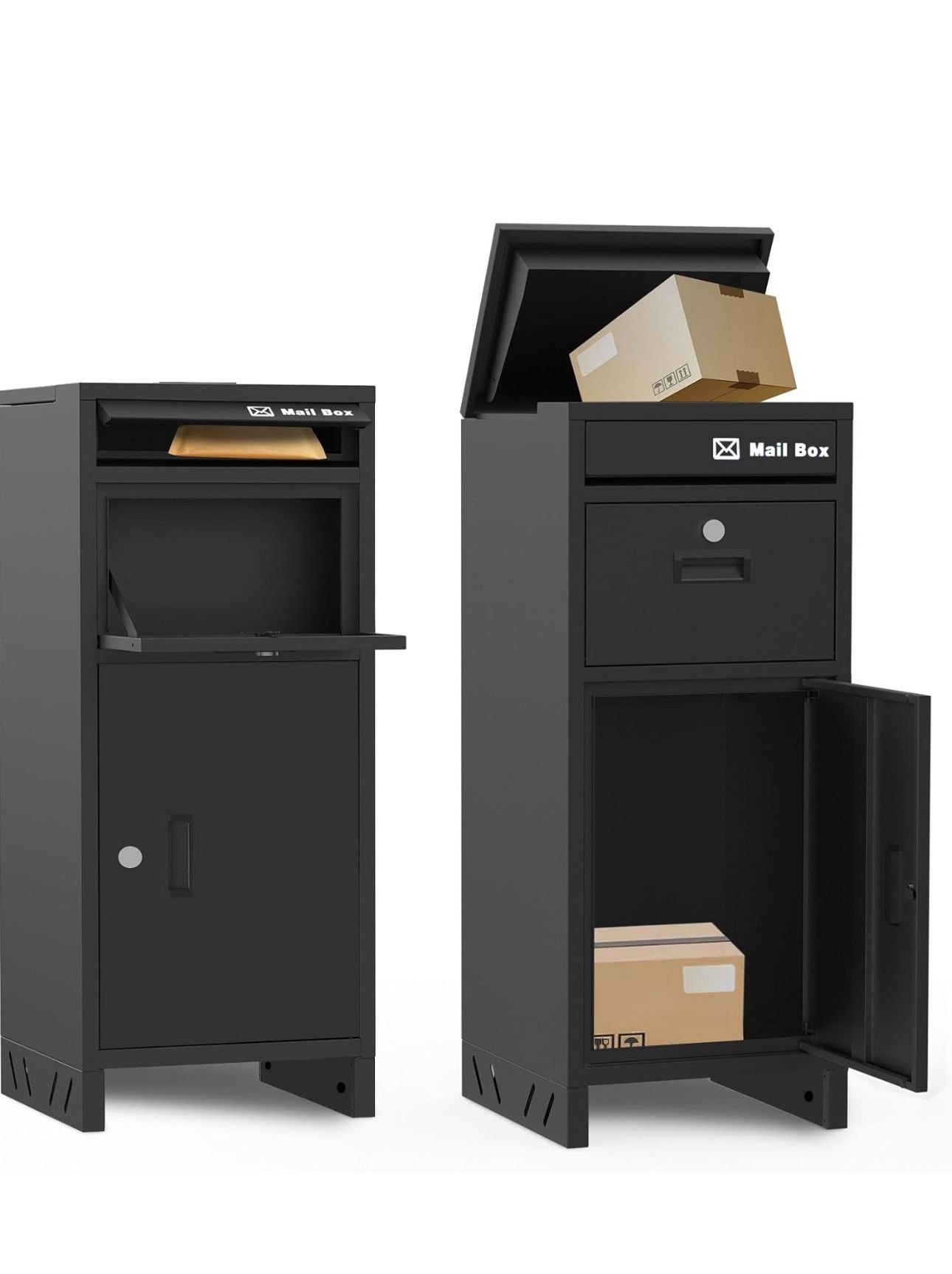 Package Delivery Box for Outdoor, 15.7" L*15.7" W*37.8" H, Parcel Drop Box