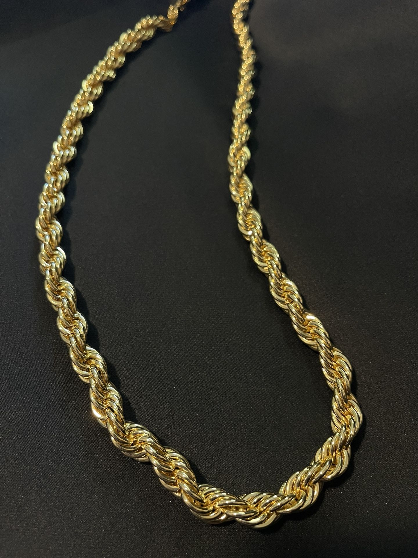 24” 11MM!!  14K GOLD FILLED DIAMOND CUT ROPE