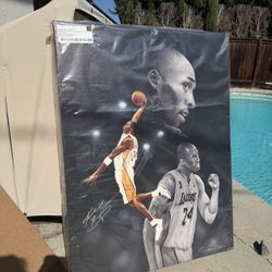Kobe Bryant Signed Canvas 
