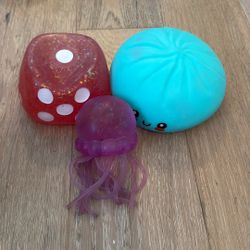 Needoh Jellyfish, Big Dumpling, And Big Dice For Sale