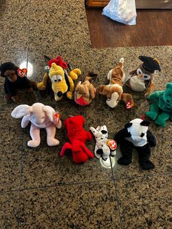 (10) vintage Beanie Babies