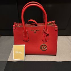 Michael Kors Red Satchel 