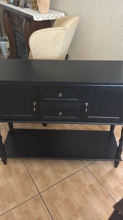 Black Sideboard/ Buffet Table. Needs to go! $120 OBO