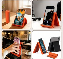 Foldable and rollable phone stand