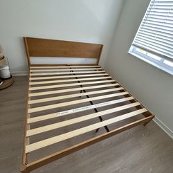 Wooden king size bed frame