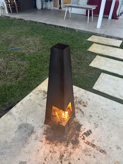 Modern Steel Fire Pit Outdoor Chimney