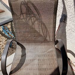 4 Chair patio Glass table set