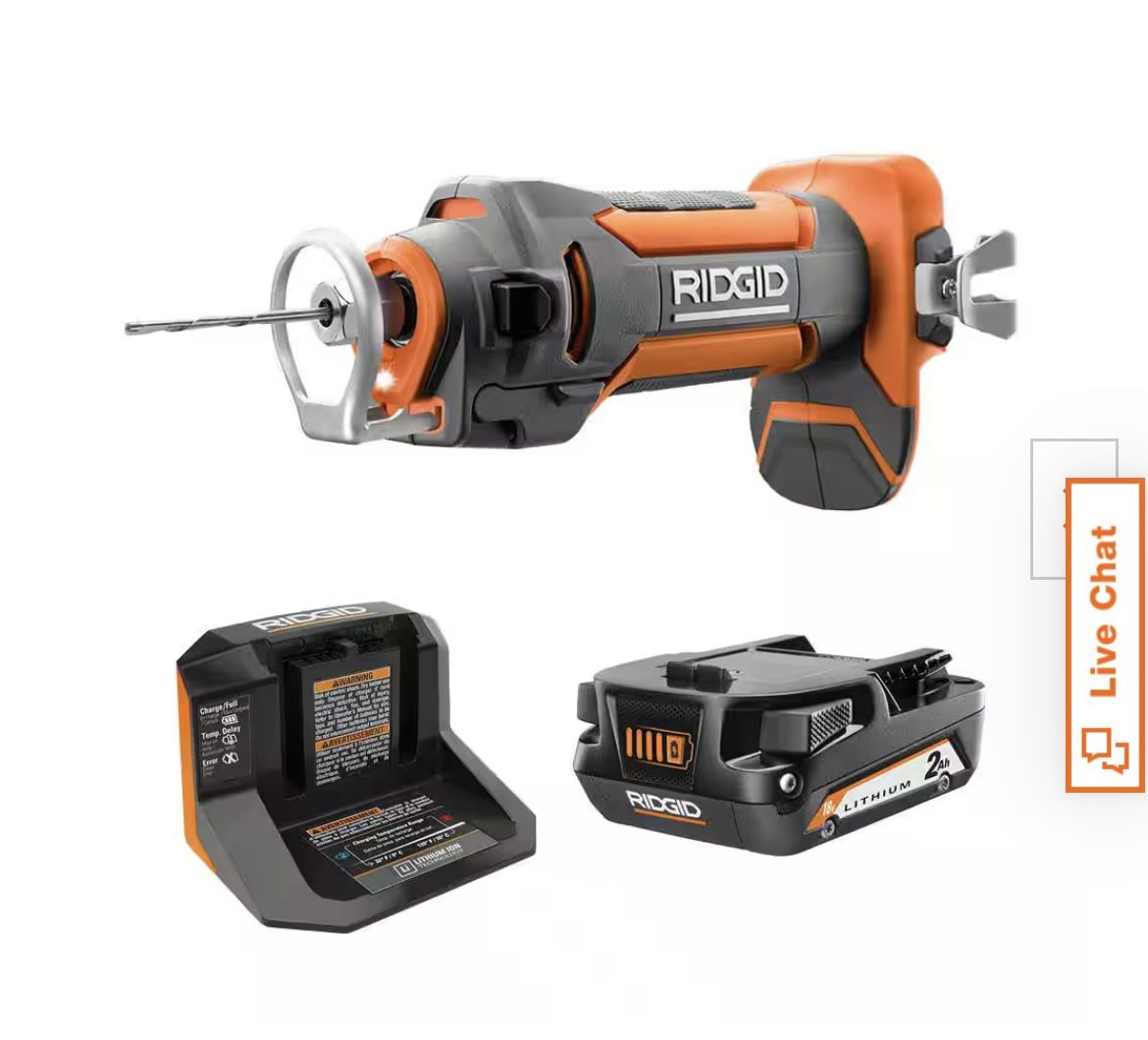 18V Drywall Cut-Out Tool Kit with 2.0 Ah Battery and Charger 