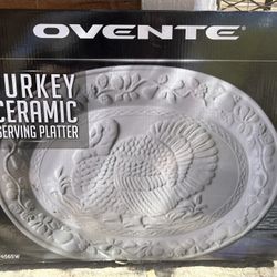 Ceramic turkey platter