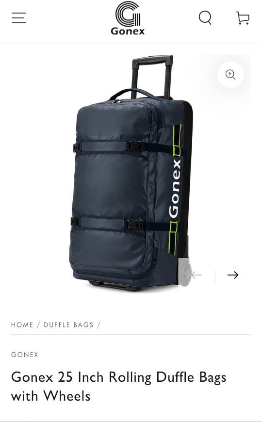  Gonex 25-inch Travel  Bag Black Reg 134.99