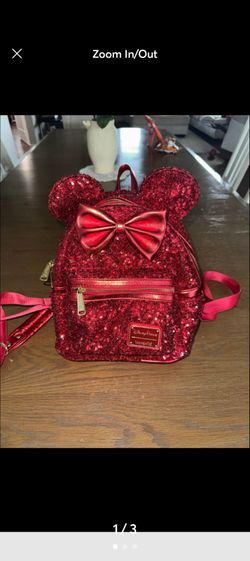 Disney Loungefly Red Sequin Backpack
