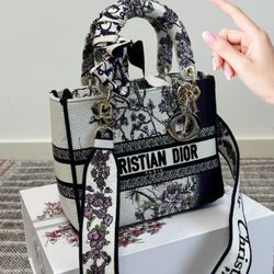 Dior Lady D-Lite Embroidered Bag