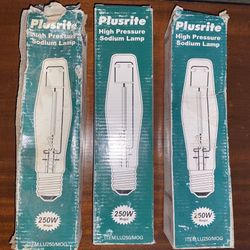3 Plusrite High Pressure Sodium Lamps