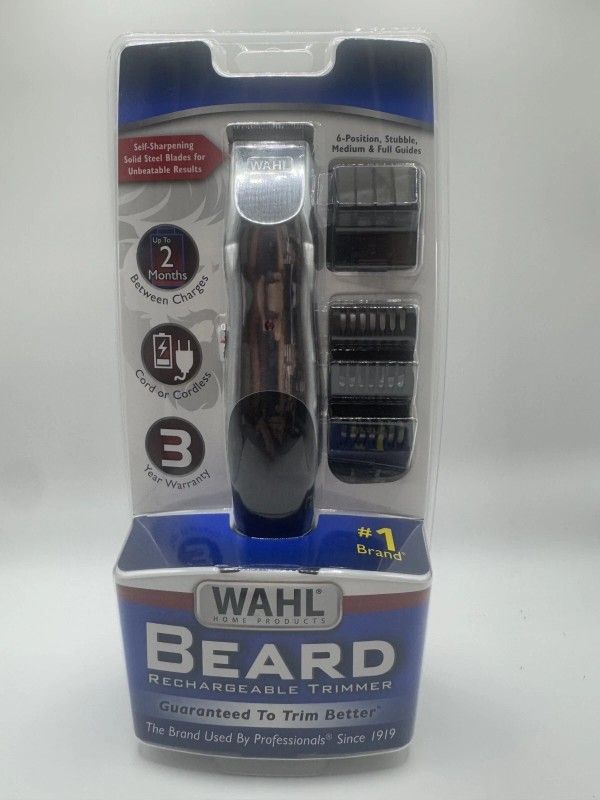 Wahl Rechargeable Beard Trimmer Kit Pack of 12 Cordless Self-Sharpening Blades