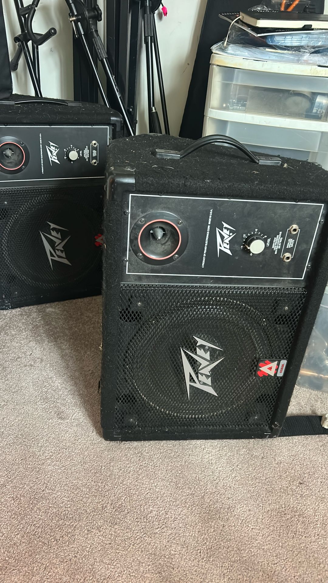 Peavey 112M Floor Monitors (Pair) + GemSound XP-350 Power Amp