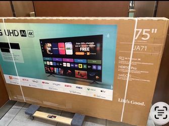 75 LG 4K smart HDTV $55 down on financing free delivery six month warranty